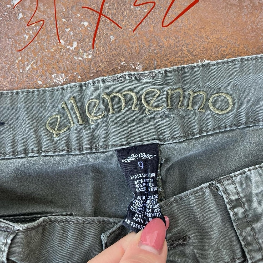 Y2k ellemeno green low waist cargo pants / sz 26 / 31x32 - Picture 7 of 7